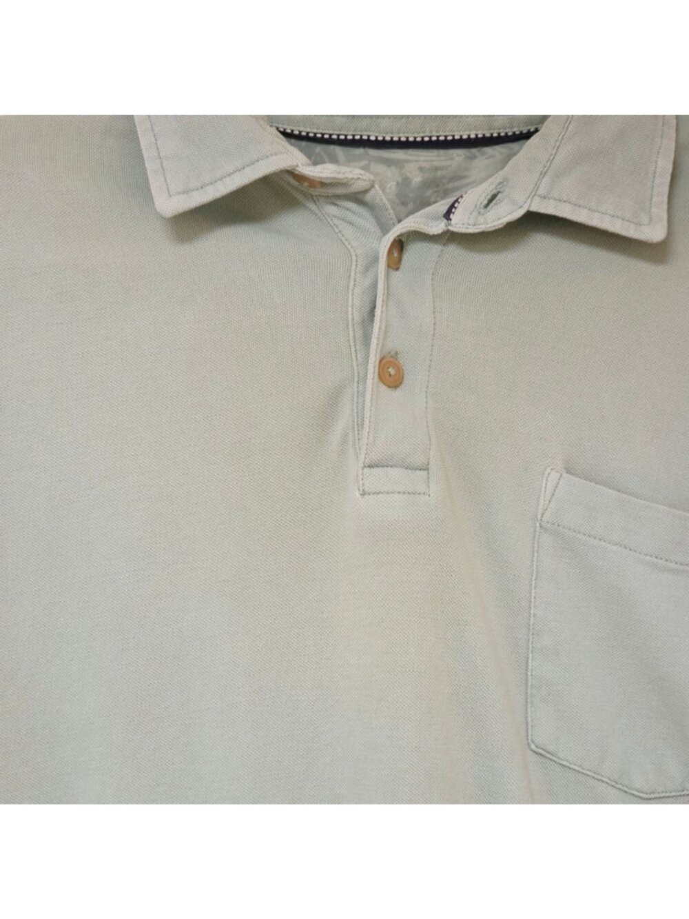 IZOD Polo Shirt Satlwater Relaxed Classic Mens Sz L Teal Green Embroidered Logo - Picture 4 of 7